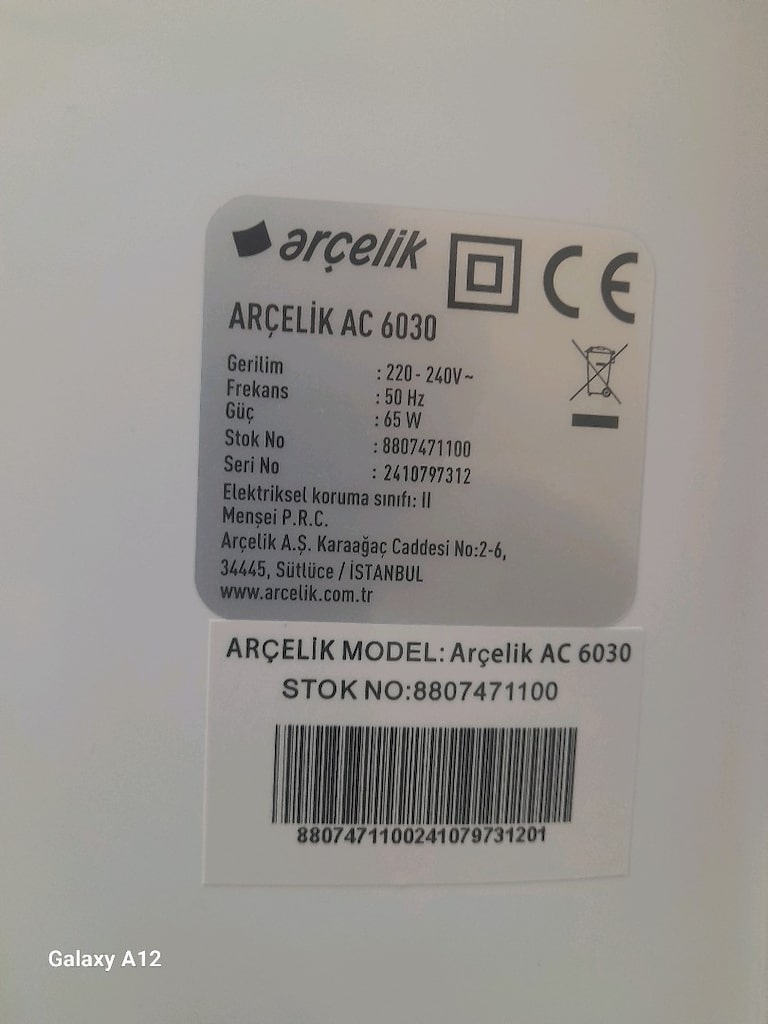 Arçelik Hava Soğutucu Klima. - 4