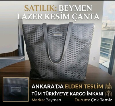 Beymen Siyah Lazer Kesim Shopper Tote Çanta — Orijinal | Ankara Elden