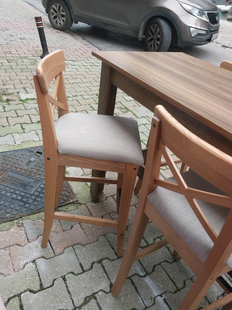 IKEA Bar Masa Takimi - ROSENTORP / INGOLF - 4 Sandalyeli - 4