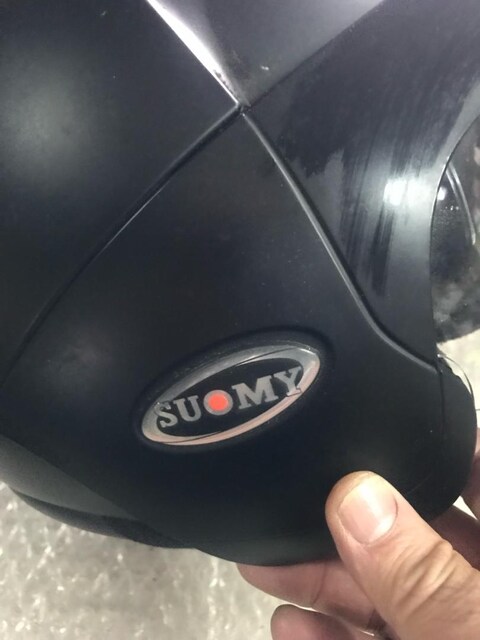 suomy marka large beden kask siyah mat motorsiklet koruma