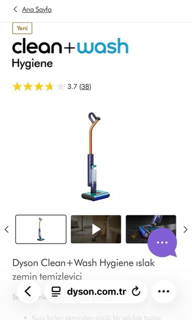 DYSON’’Dyson Clean+Wash Hygiene ıslak zemin temizleyici