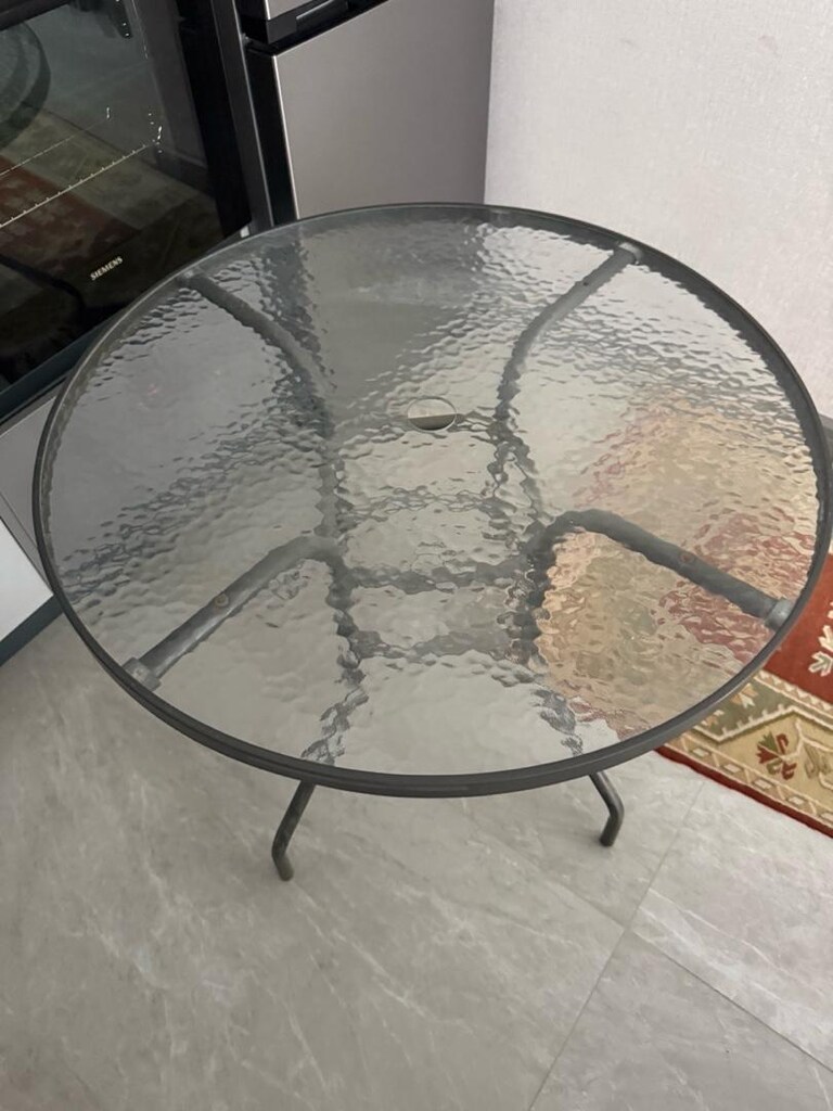 Cam Bahçe/Balkon Masası + 2 Katlanır Sandalye - 2