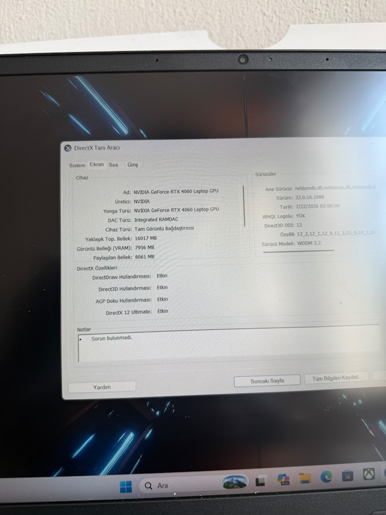 Casper Excalibur G870 i5-12450H RTX 4060 16GB 512GB Kutulu Faturalı - 8