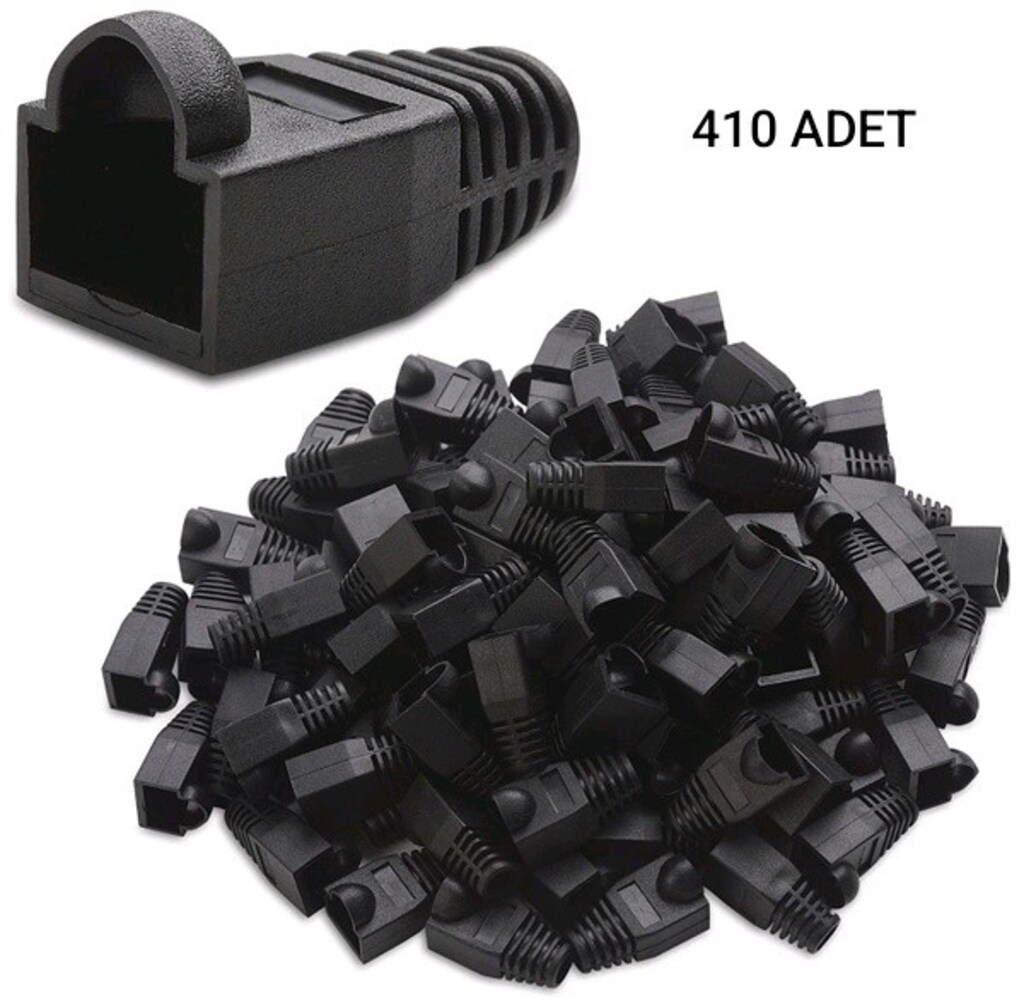 FEDUS Cat6 RJ45 Siyah Renk Koruma Kılıfı (410 Adet) - 2