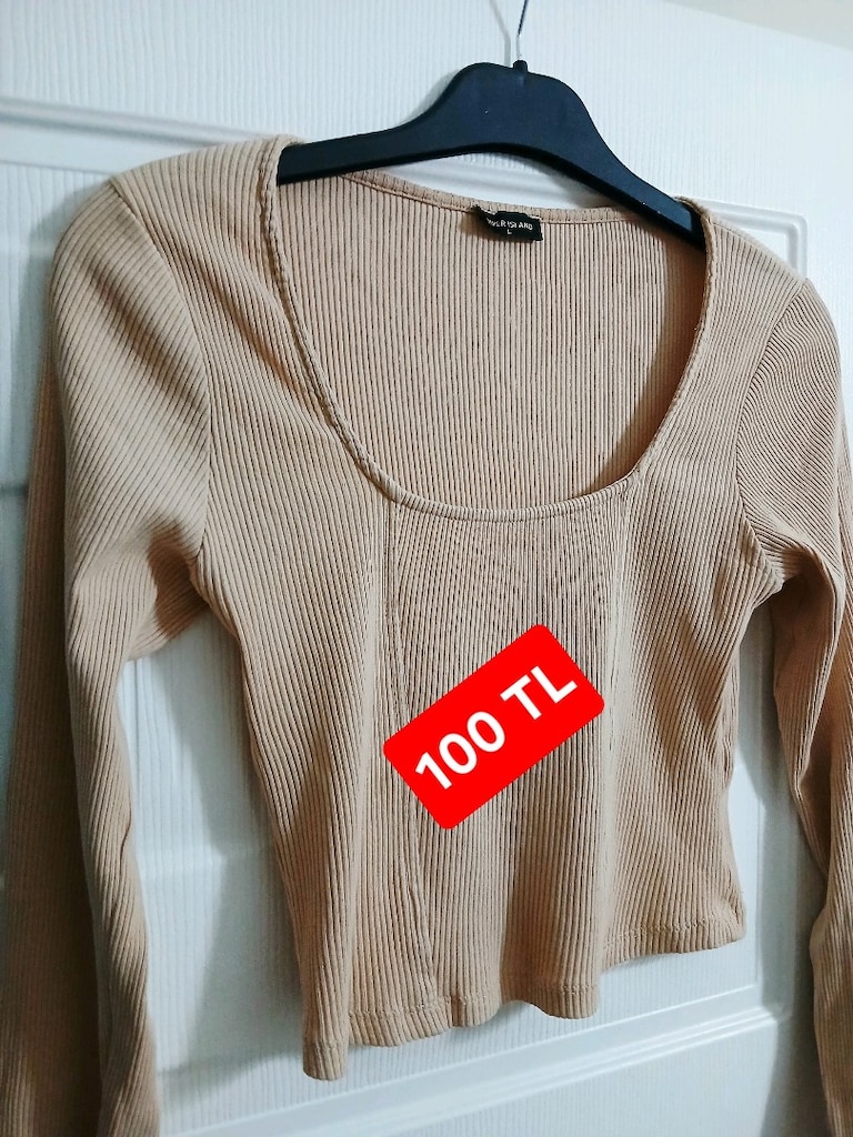 Lewis fitilli crop örme bluz