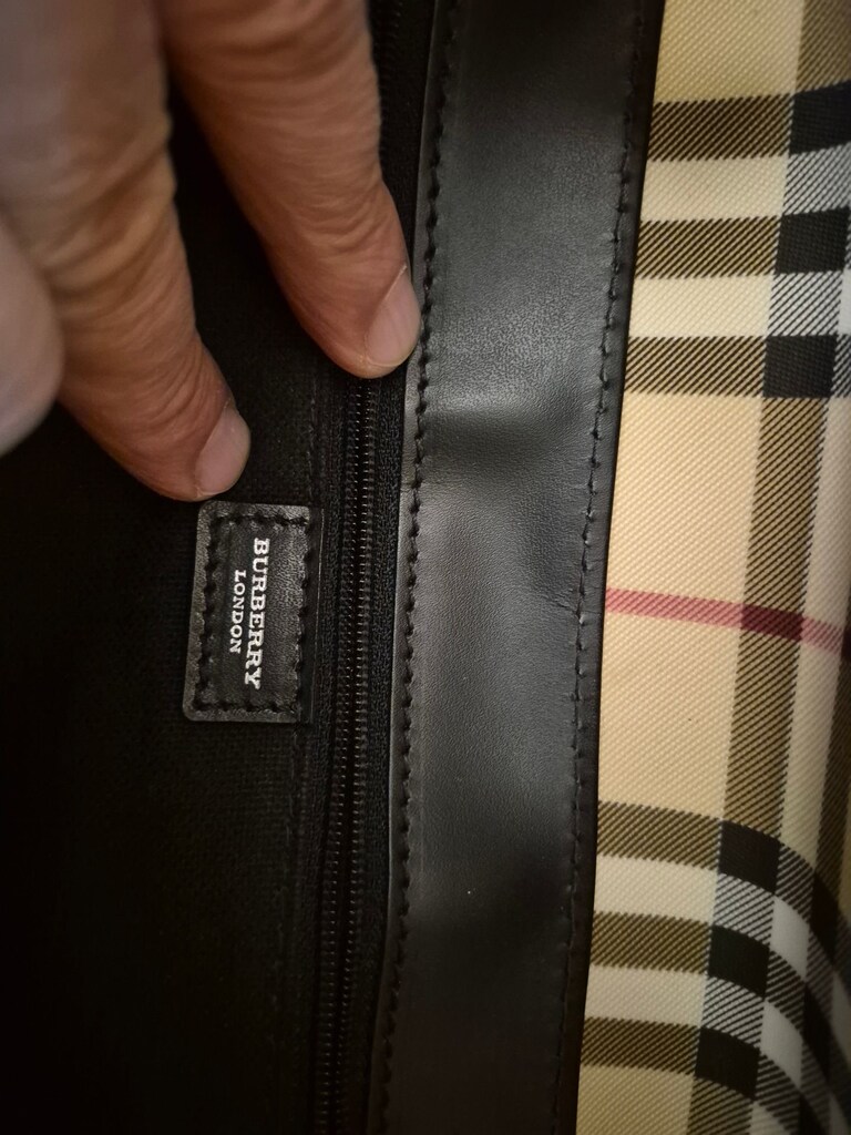 Burberry Nova Check Canvas Flap Sırt omuz Çantası Orijinal - 3