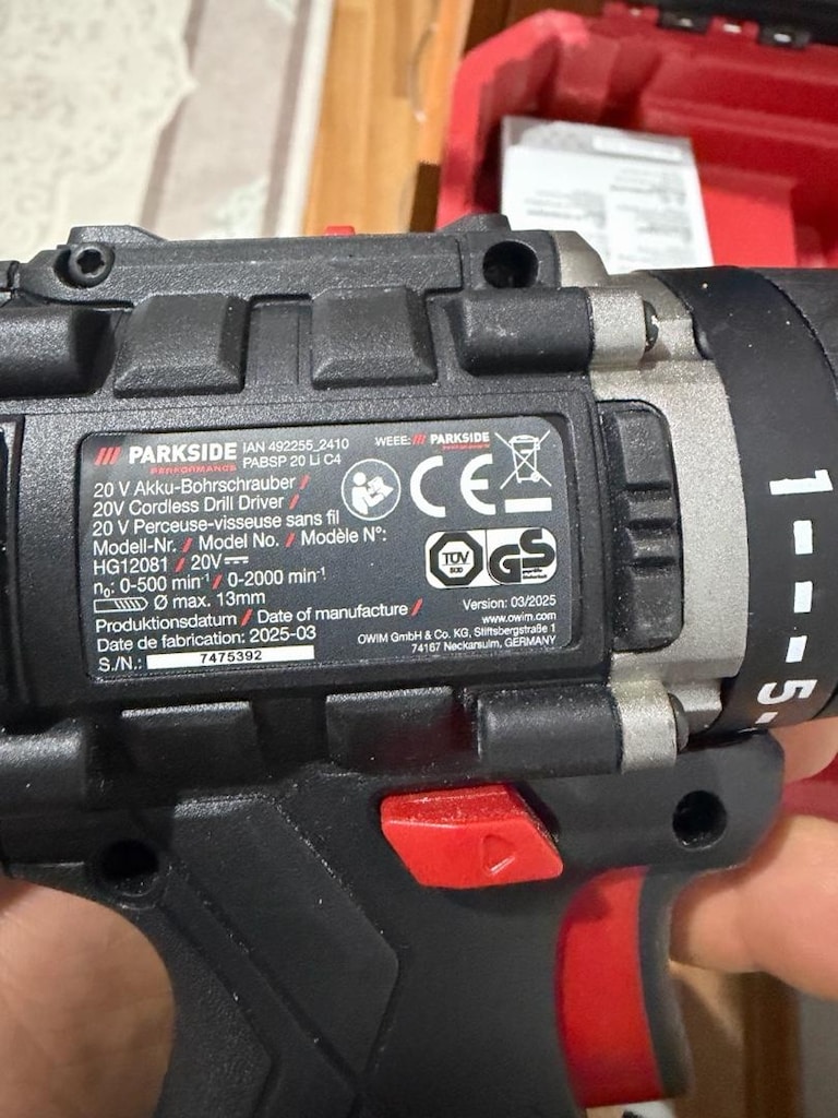 Parksside alman malı şarjlı matkap 20V 4 amper lityum (sıfır) - 5