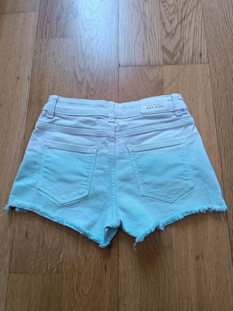 9-10 yaş,MANGO, KIZ ÇOCUK Likralı kot şort - 5