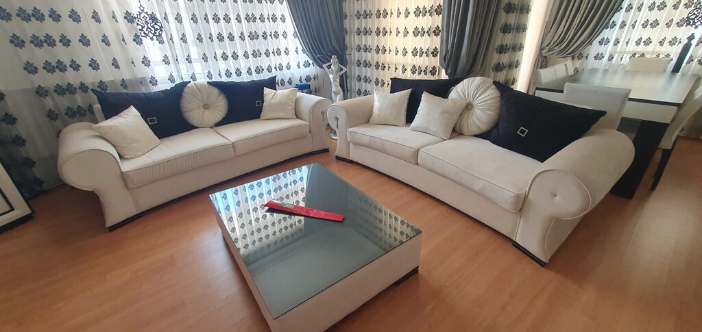 Komple Siyah Beyaz Salon Takımı +Gizli Bölmeli 10 KİŞİLİK Yemek Masası - 4