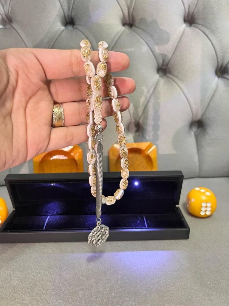 Golden Rosery ‘Aşk Raconsaldır’Tesbihidir Beyaz - 2