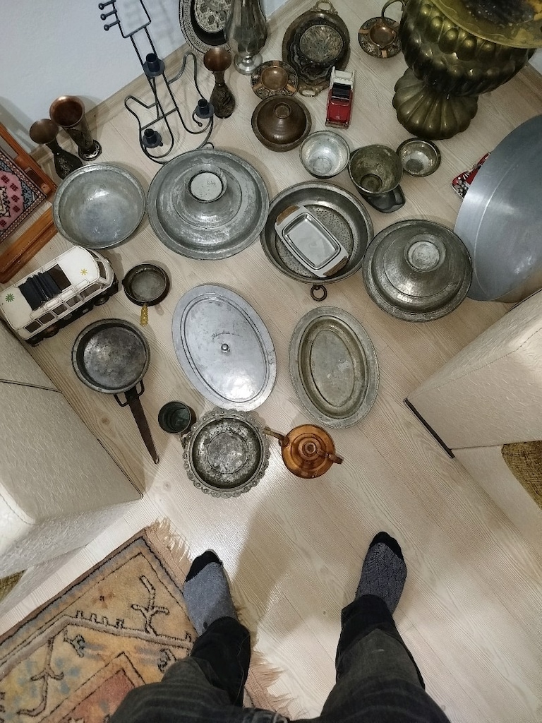 30 adet küçüklü büyüklü Bakır eski ürünler - 3