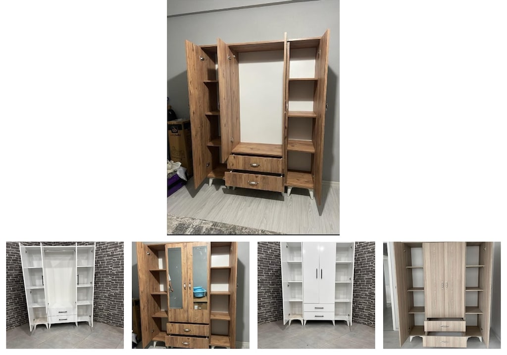 4 kapaklı elbise dolabı xlumofhnbu - 2