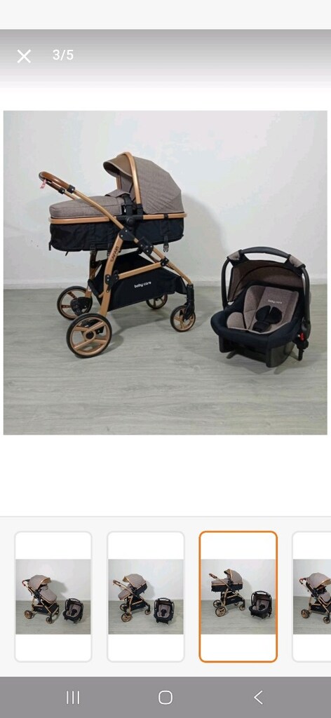 baby care safari bebek arabası seti - 4