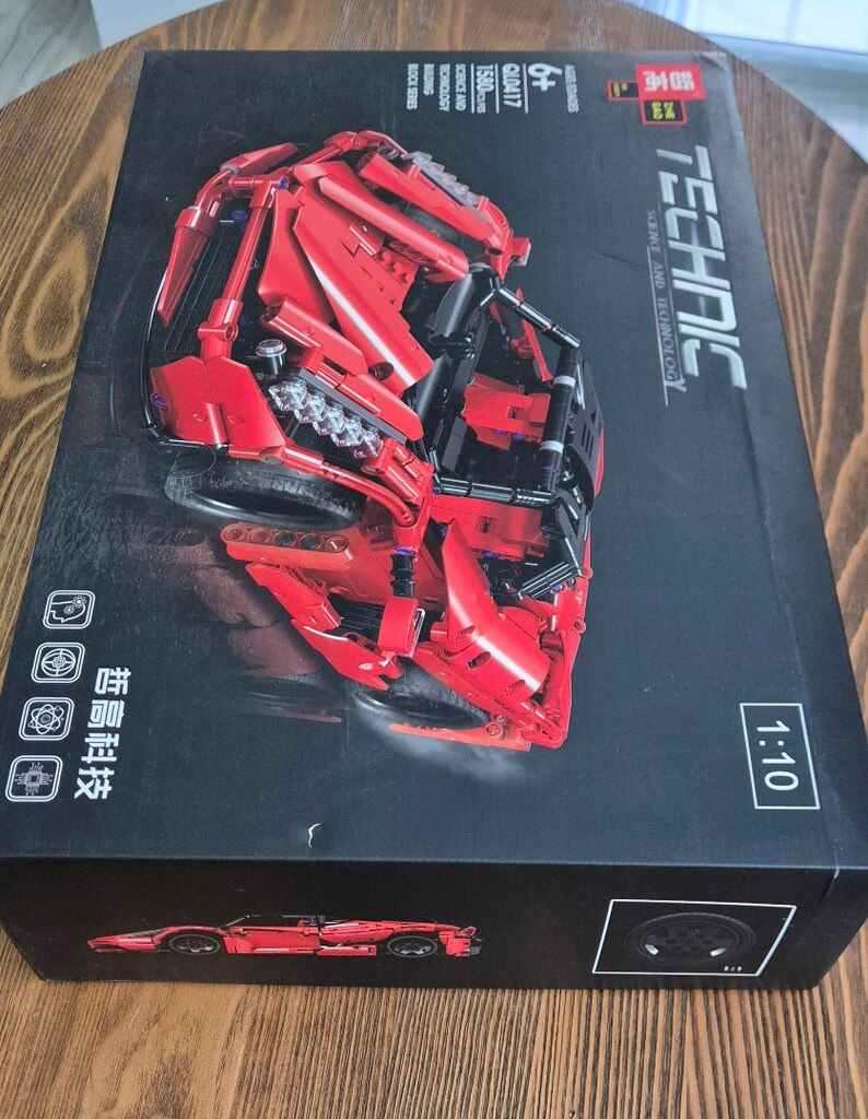 ZheGao 1580 Parça Ferrari Lego 1:10 Büyük Ölçek - 5