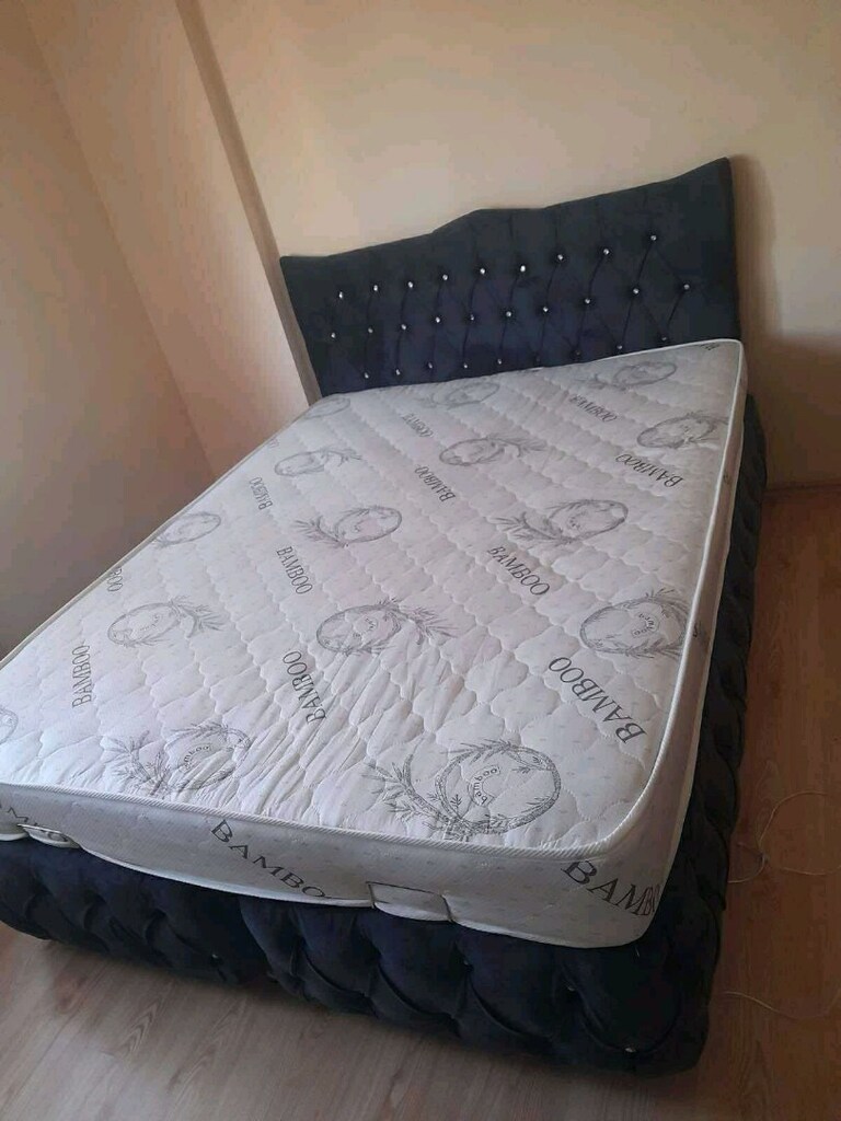 çift kişilik yatak baza başlık 3lü set - 3
