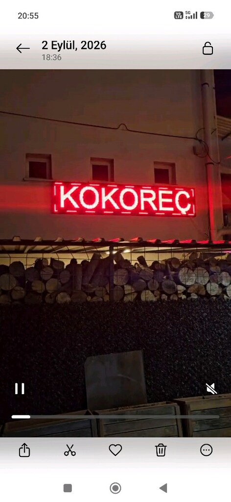 48x256cm led tabela kayan yazı - 2