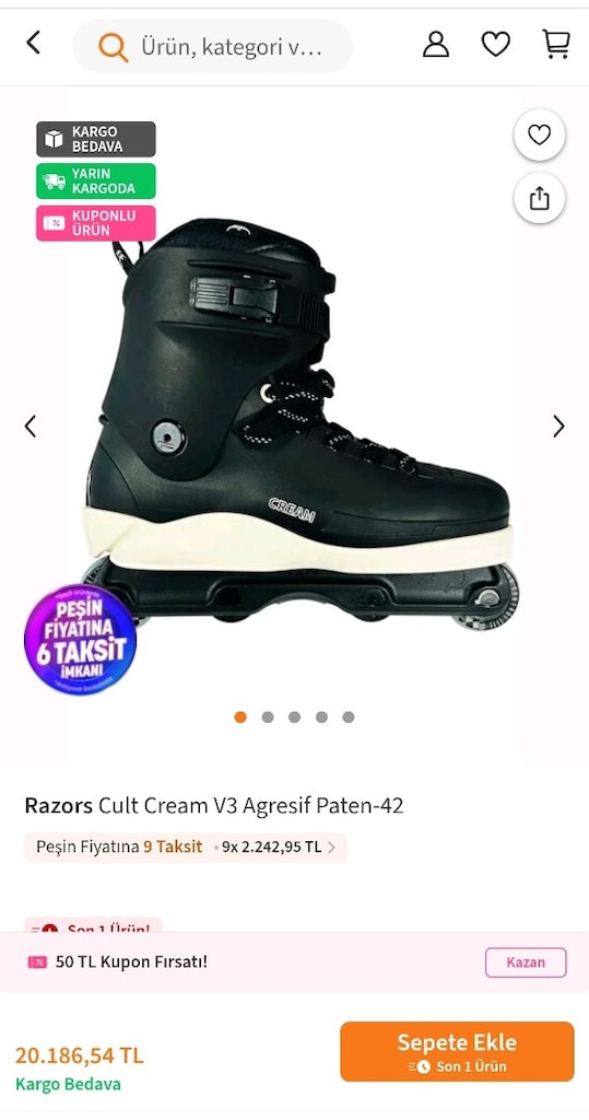 Yarı fiyatına agrasif paten - 2
