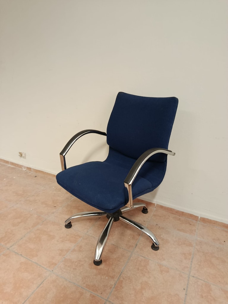 KLAS OFİS ÜSKÜDAR MAVİ KUMAŞ MİSAFİR BEKLEME SANDALYESİ - 3
