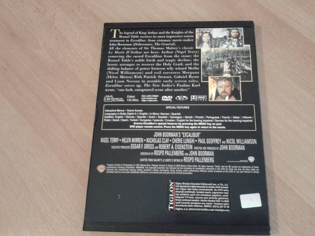 Film: Excalibur (1981) Orijinal DVD, R2 - 3
