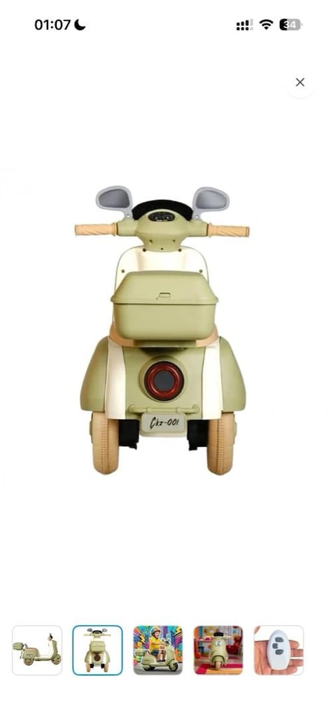 Vespina Yeşil Akülü Motor - 5