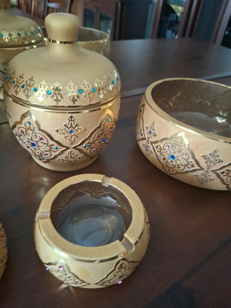 altın rengi vazo aksesuar takımı - 3