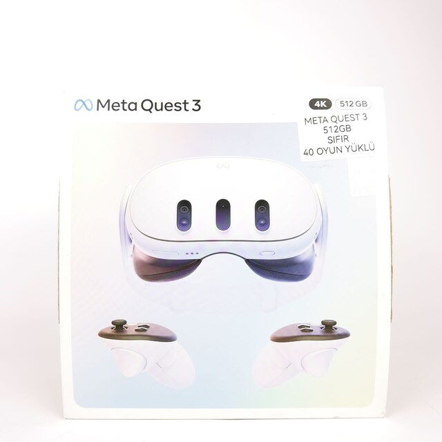 META QUEST 3 512 GB SANAL GERÇEKLİK GÖZLÜĞÜ 40 OYUN YÜKLÜ SIFIR
