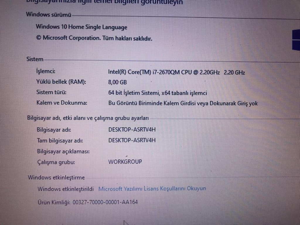 TERTEMİZ HATASIZ 8 ÇEKİRDEKLİ ÇİFT EKRAN KARTLI NOTEBOOK LAPTOP - 10