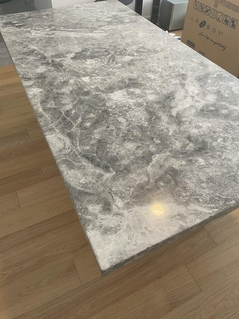 SIFIR, GERÇEK MERMER MASA, TUNDRA GREY - 6