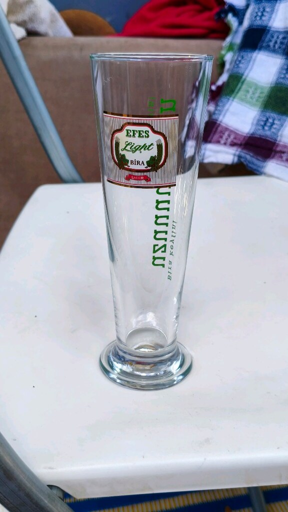 uzun bira yazılı bardak - 2