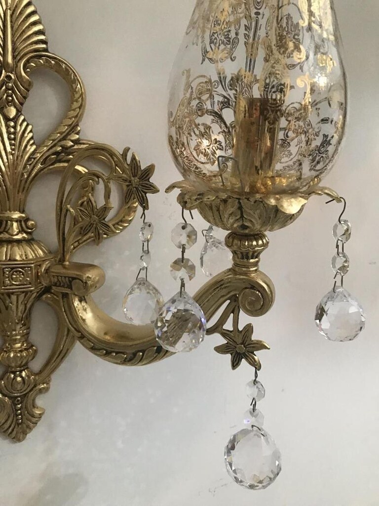 Özkristal Avize Döküm Pirinç Kristal Aplik - 2