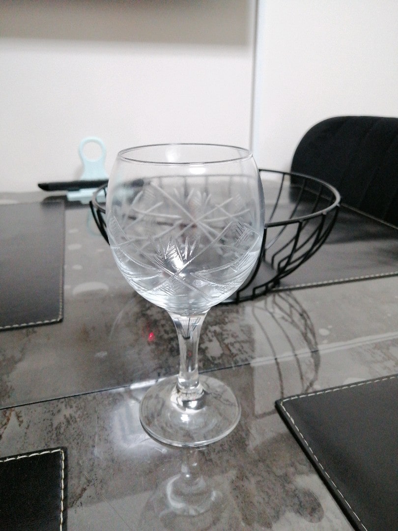 Kesme kristal ayaklı bardak - 2