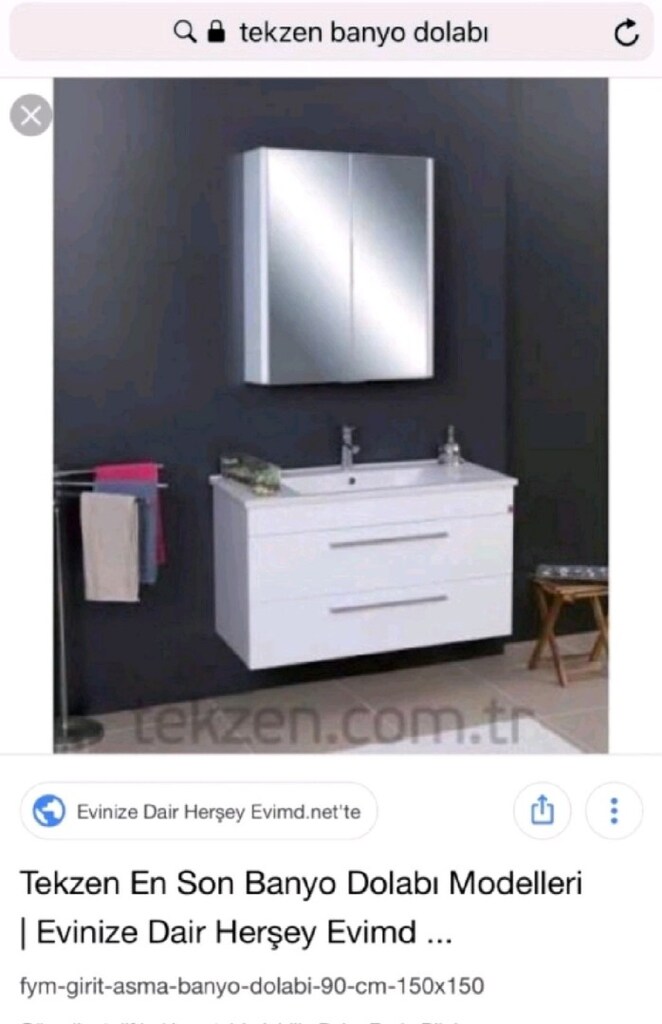 SIFIR, HİÇ AÇILMAMIŞ ORİJİNAL PAKETİNDE BANYO DOLABI TAKIMI - 3
