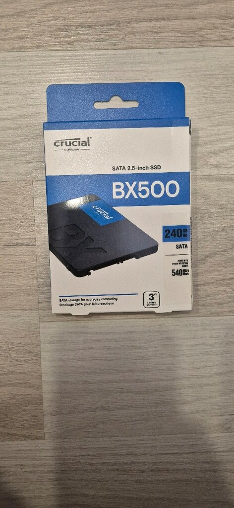 sıfır crucial bx500 240gb ssd