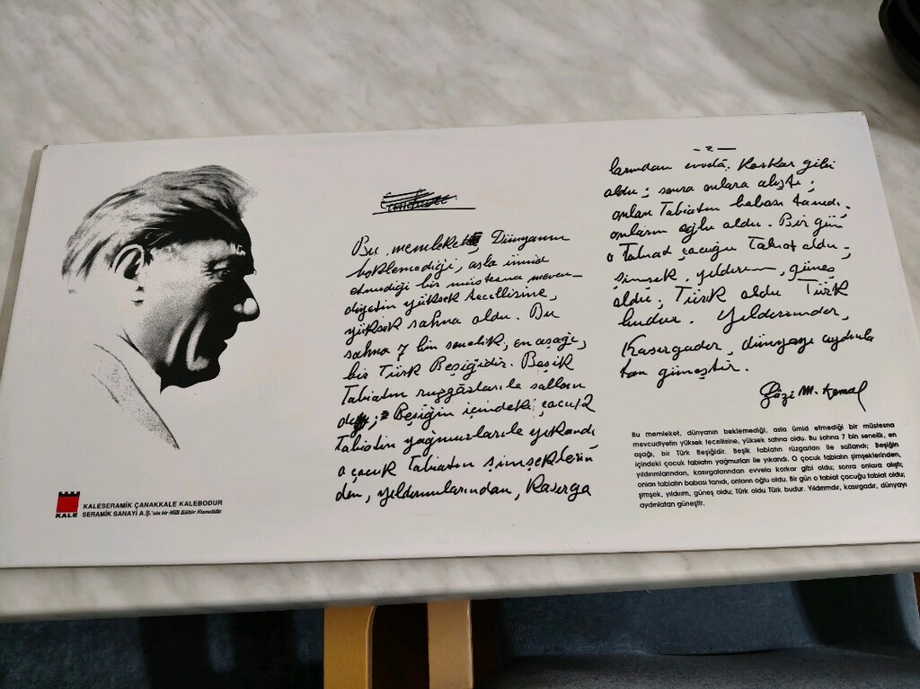 seramik üzerine Atatürk resmi - 2