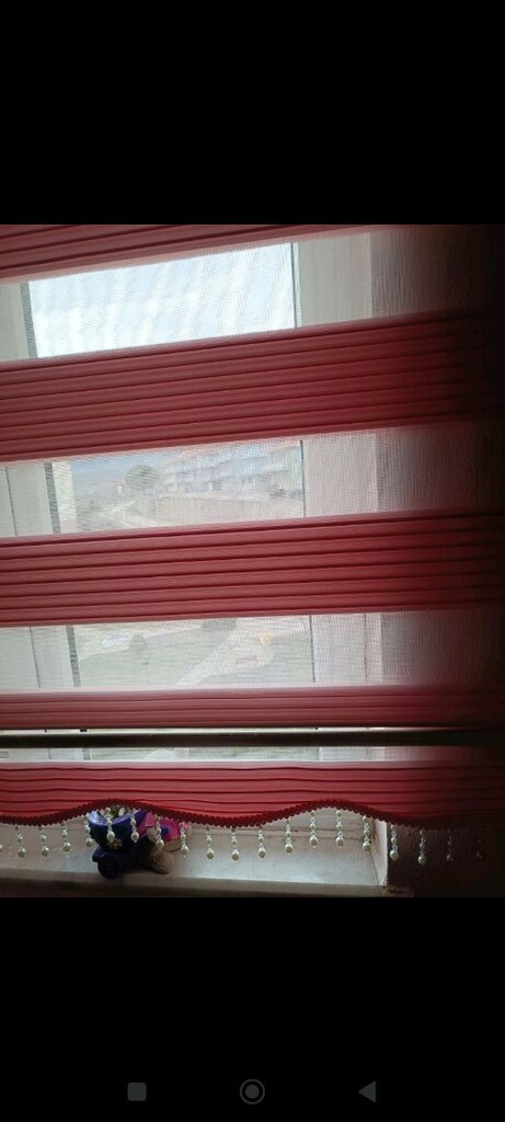 pembe zebra stor perde 160× 200 ebatlarında 2 adet boncuklu dilimli - 3