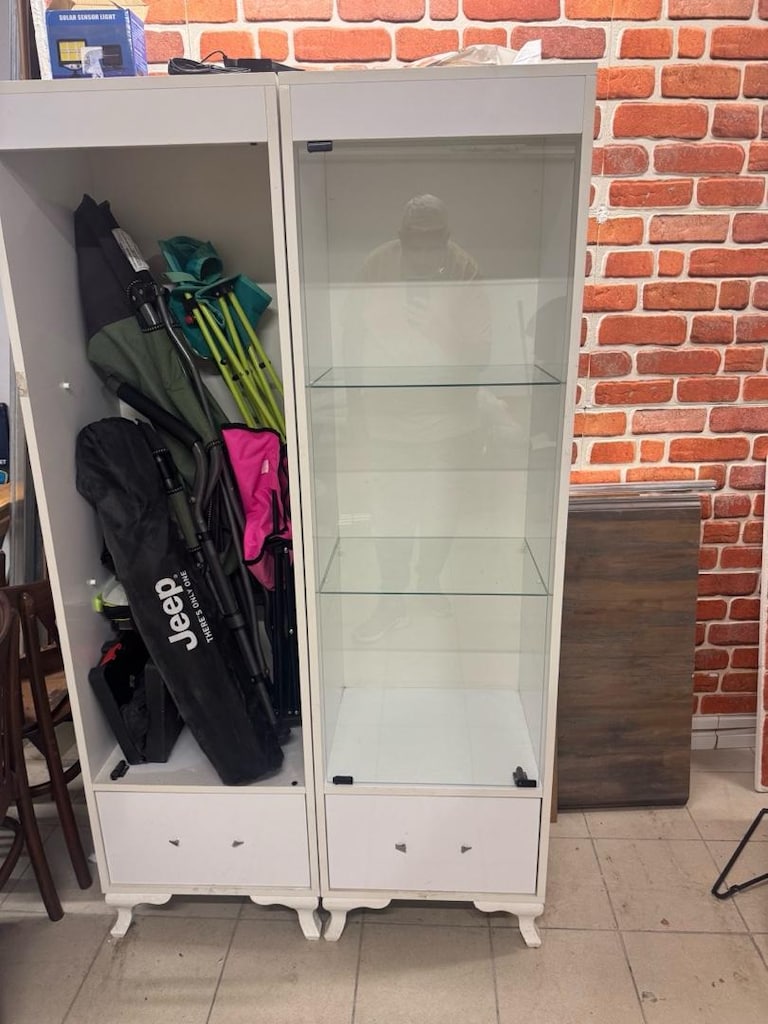 2 ADET CAMLI VİTRİN mdf - 4
