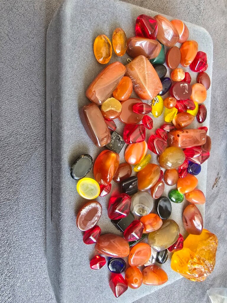 84 adet özel yüzük taşı karışık degerli taşlar - 2