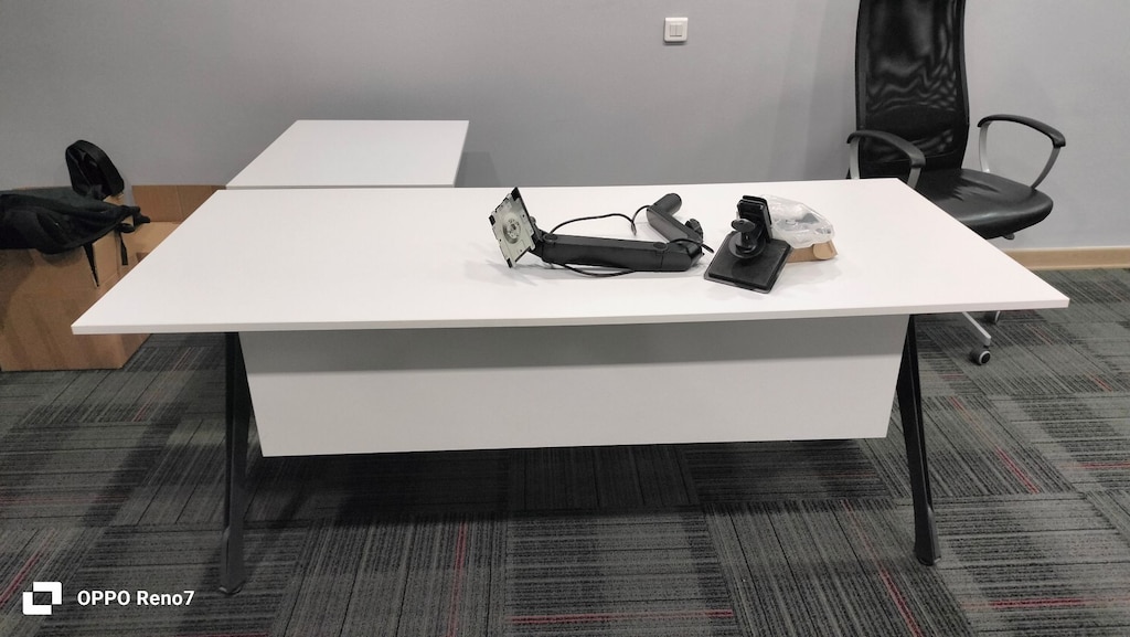 DEKOR BÜRO MOBİLYALARI 180X160 BÜROTIME BEYAZ MASA İKİNCİ EL - 7