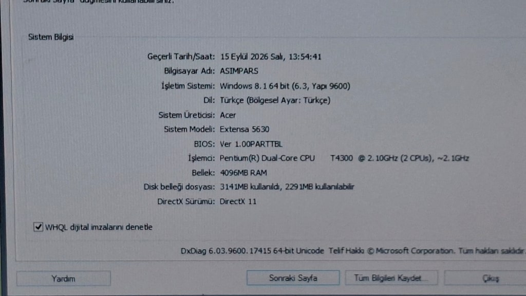 Öğrenci ve genç nesil için ofis ders müzik vs. İşler için acer leptopu - 15
