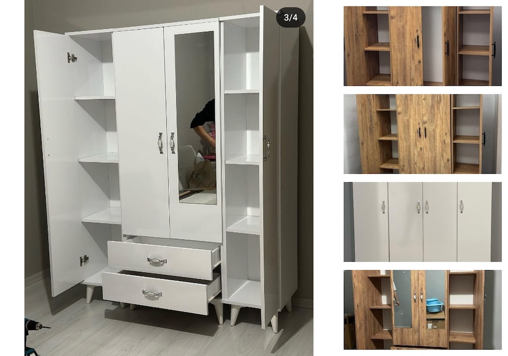 4 kapaklı elbise dolabı rlyqiwyoih - 3
