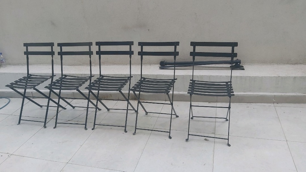 5 adet Demir sandalye - 2