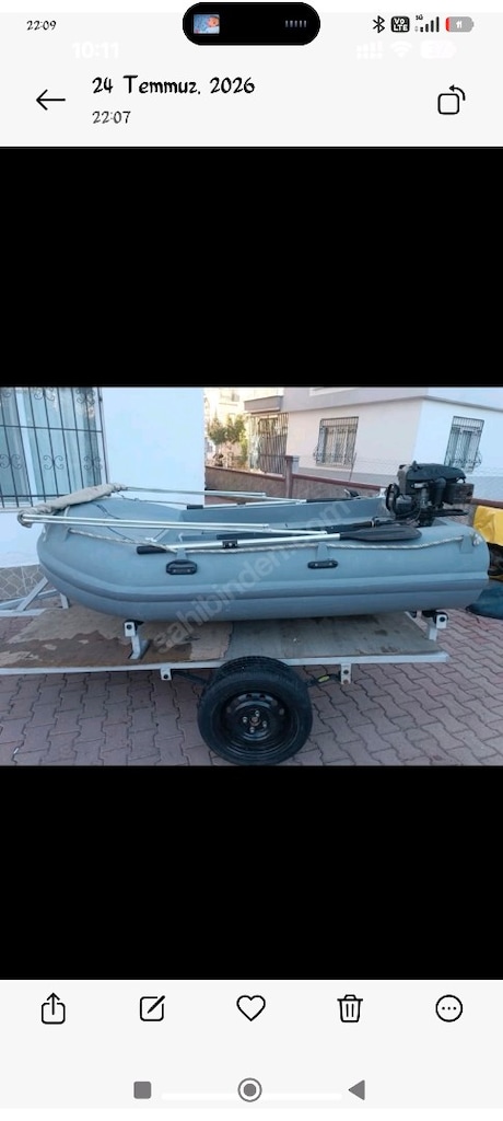 Temiz Kullanılmış Bot + Tomking RV170 Motor + Römork (Takım Halinde) - 12
