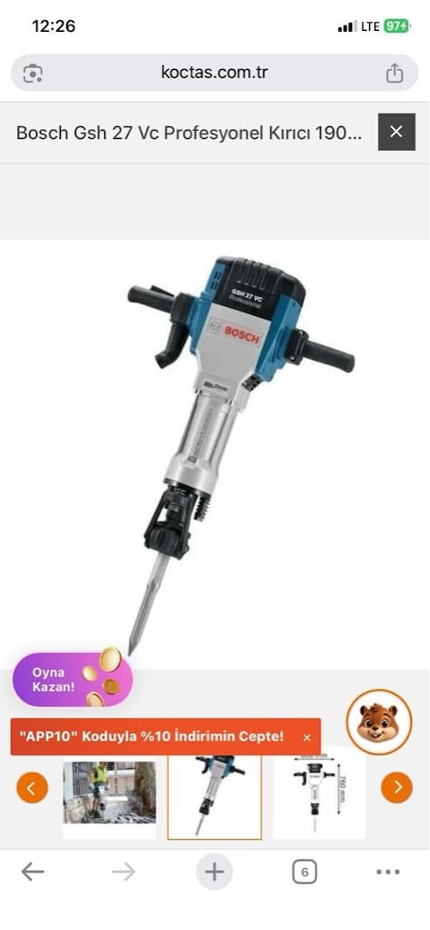 BOSCH 29.5 KIRICI PROFESYONEL 8 SAAT KULLANILDI - 3
