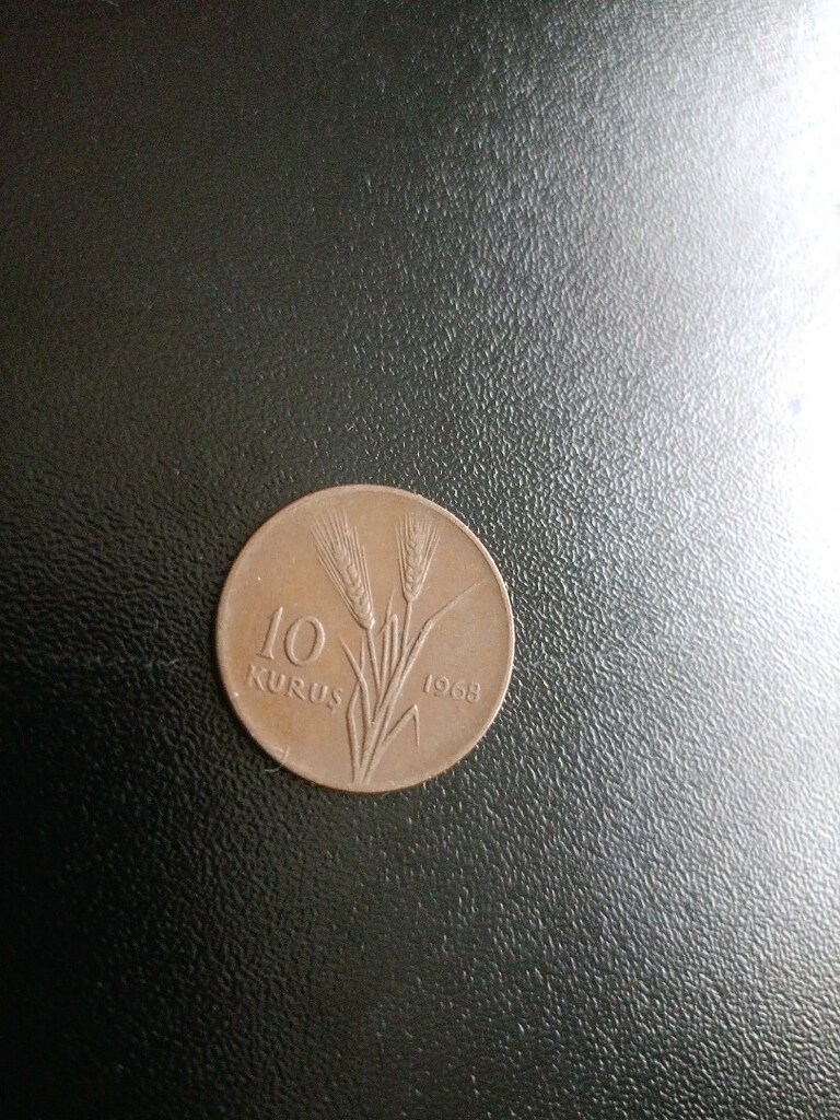 eski madeni para 10 krş. - 2