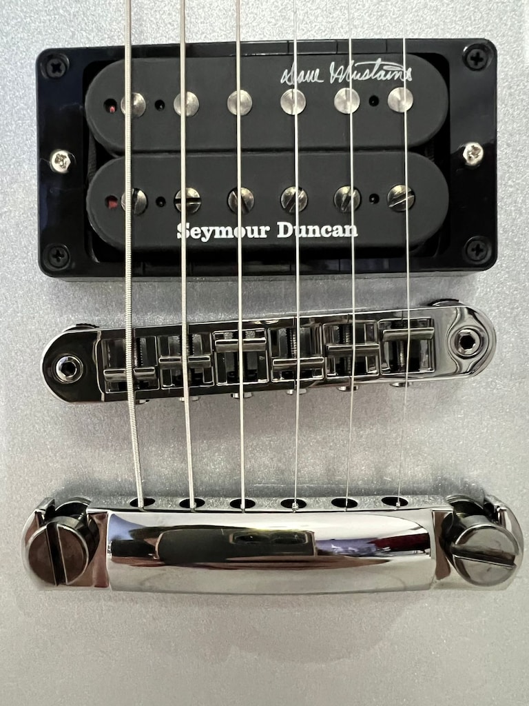 Gibson Dave Mustaine Flying V EXP Elektro Gitar Silver Metallic USA - 5