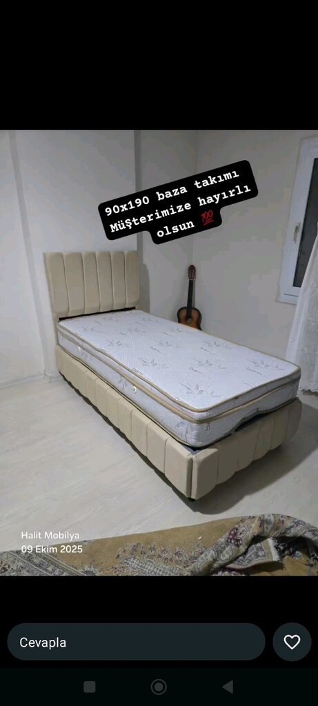 90/190 cm'lik baza Başlık yatak takım sandıklı baza - 14