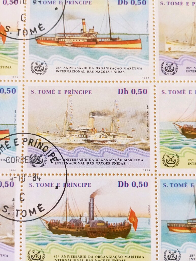 1984 São Tomé ve Príncipe – Hamburg UPU | Tarihi Buharlı Gemiler - 4