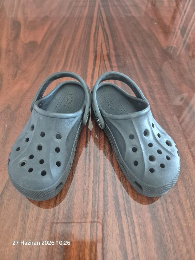 Orijinal Crocs Çocuk Terliği - 29-30 Numara (C12) - Siyah - 2