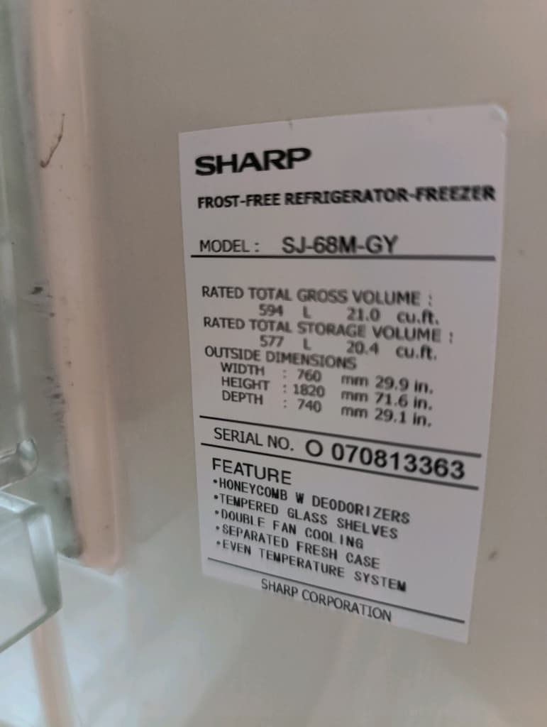 BUZDOLABI SHARP MARKA 577 LİTRE TEMİZ - 10