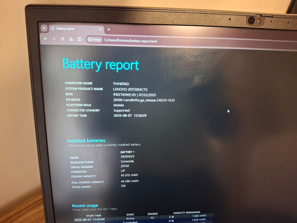 Lenovo ThinkPad E15 Gen 2 | i5-1135G7 | 8GB RAM | 750GB SSD | %98 Pil - 5